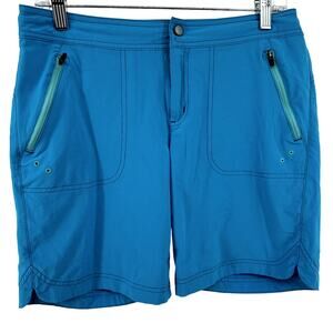 Title Nine Rogue Shorts 9" Mid Rise Quick Dry Zip Pockets Surf UPF 50 Blue 6
